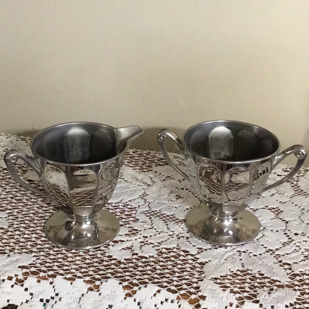 Silver Sugar & Creamer Set